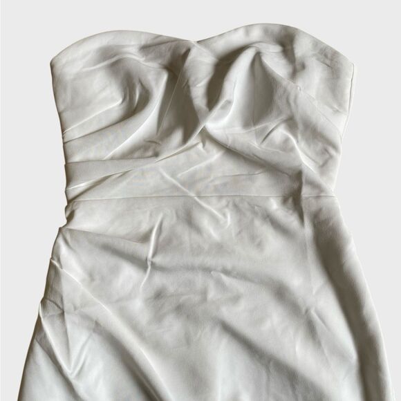 NWOT Lulus Festive Occasion White Ruched Strapless Bodycon Mini Dress Size S - Picture 8 of 16